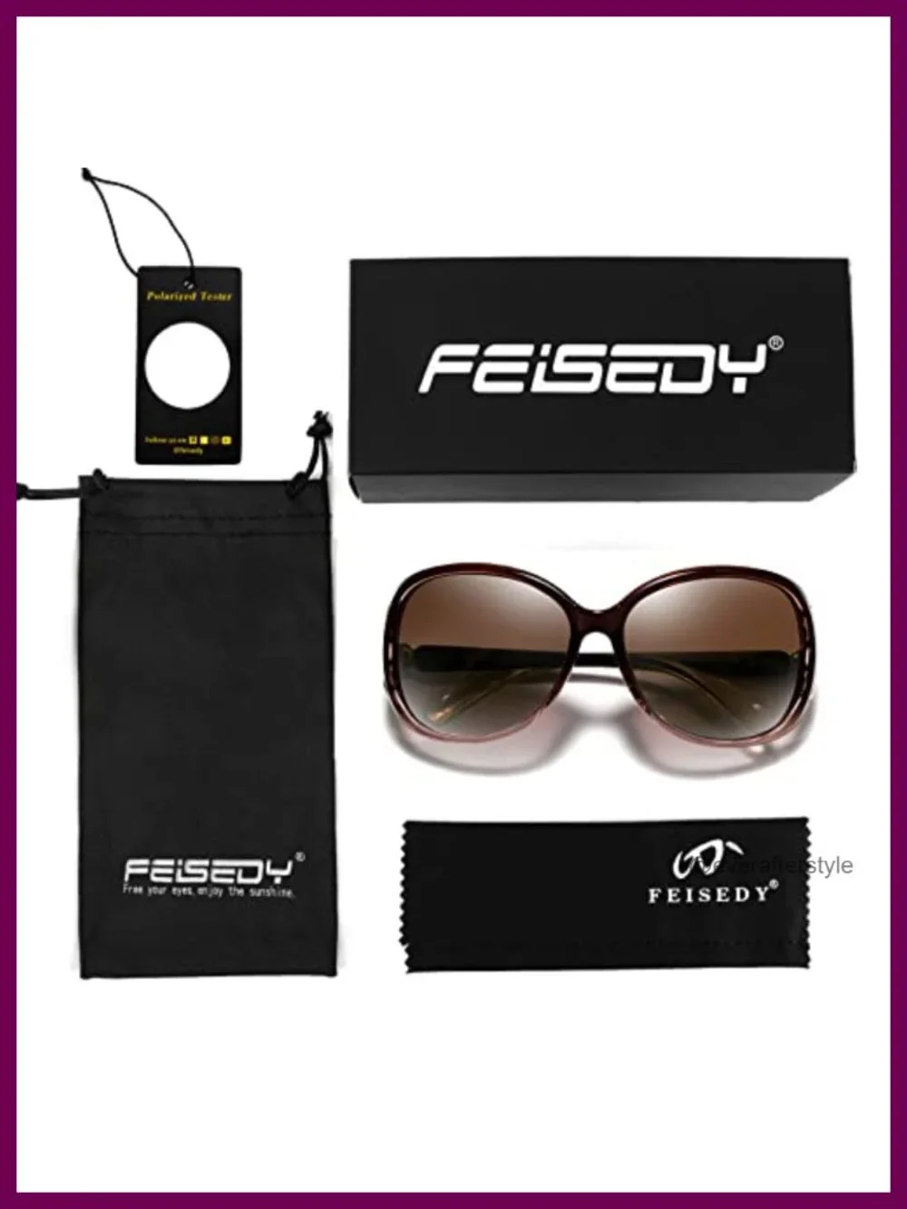 Oversized Polarized Sunglasses Large Cat Eye Rhinestone UV400